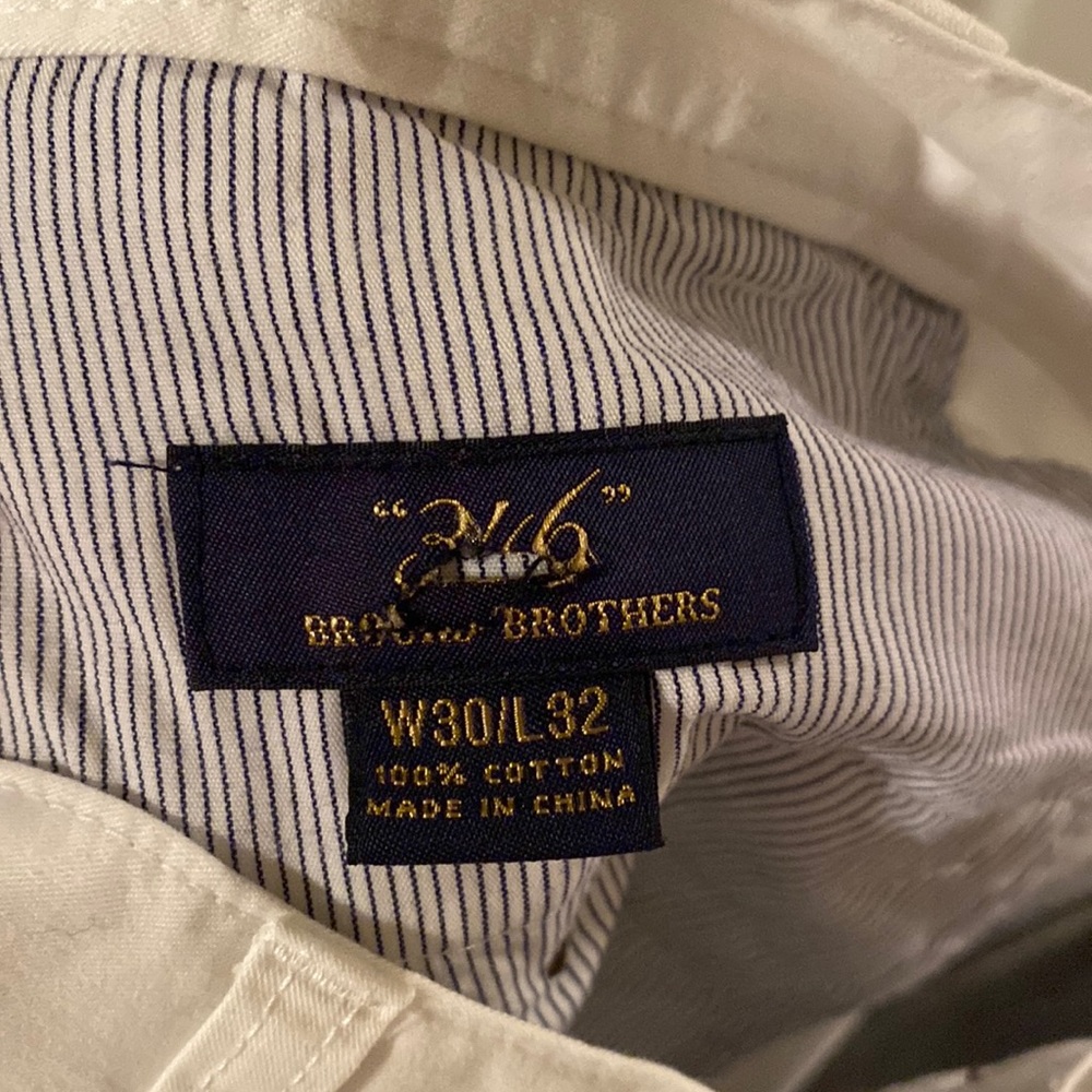 Mens Brooks Brother Pants - white
